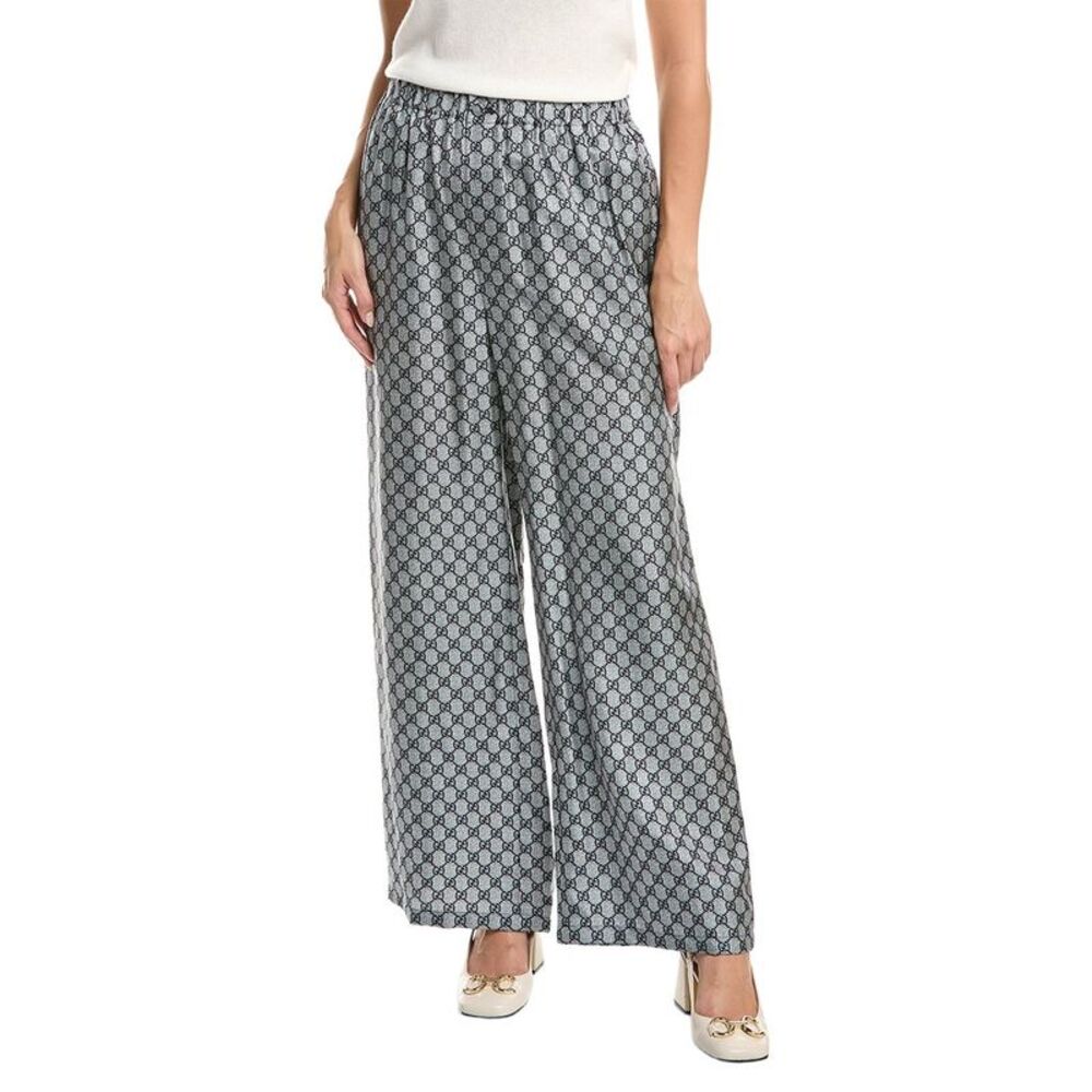Gucci Womens Silk Pant, Blue